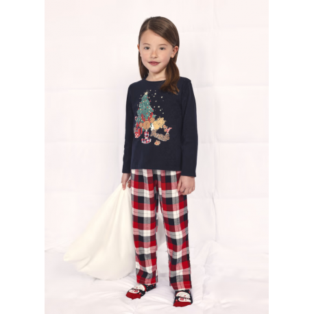 PIJAMA NAVIDAD NIÑA REF 4778 MARINO