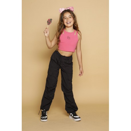 CROP TOP NIÑA REF 6265 FUCSIA