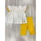 CONJUNTO BABY NIÑA REF 318-1013 BLANCO-AMARILLO