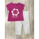CONJUNTO NIÑA REF 218-1016 ROSADO - BLANCO