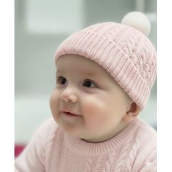 GORRO EN HILO REF 081ROSA