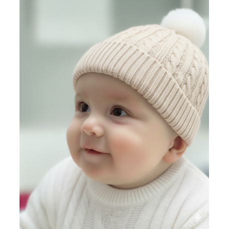 GORRO EN HILO REF 081 BEIGE