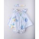 VESTIDO BORDINO NIÑA REF 6158 AZUL-MORADO