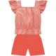 CONJUNTO EN OJALILLO MILON REF 15017 NARANJA