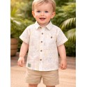 CAMISA BABY NIÑO REF 317-3001AL CRUDO-AMARILLO