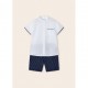 CONJUNTO EN LINO NIÑO REF 3240 MARINO