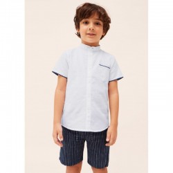 CONJUNTO EN LINO NIÑO REF 3240 MARINO