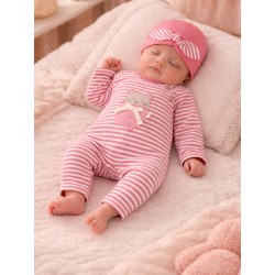 MAYORAL PELELE PUNTO CON GORRO RECIÉN NACIDA NIÑA REF 1611 AZALEA