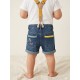 BERMUDA CON CARGERAS LOSAN BABY REF 217-9006 DENIM