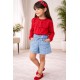 CAMISETA NIÑA REF 4027 ROJO
