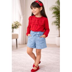 CAMISETA NIÑA REF 4027 ROJO