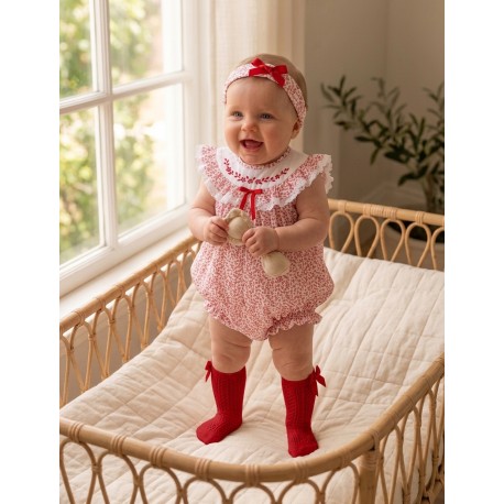 MAMELUCO BORDINO NIÑA REF 5996 ROJO