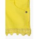 SHORT AMARILLO NIÑA CON ENCAJE AL BORDE LOSAN REF 016-9001AL