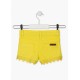 SHORT AMARILLO NIÑA CON ENCAJE AL BORDE LOSAN REF 016-9001AL
