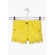 SHORT AMARILLO NIÑA CON ENCAJE AL BORDE LOSAN REF 016-9001AL