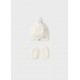 SET GORRO OREJITAS Y MANOPLAS MAYORAL REF 9438 CRUDO