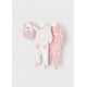 SET X 2 PELELES Y BABERO REF 2609 ROSA BABY