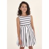 VESTIDO JUNIOR NIÑA REF 6910 BLANCO-NEGRO